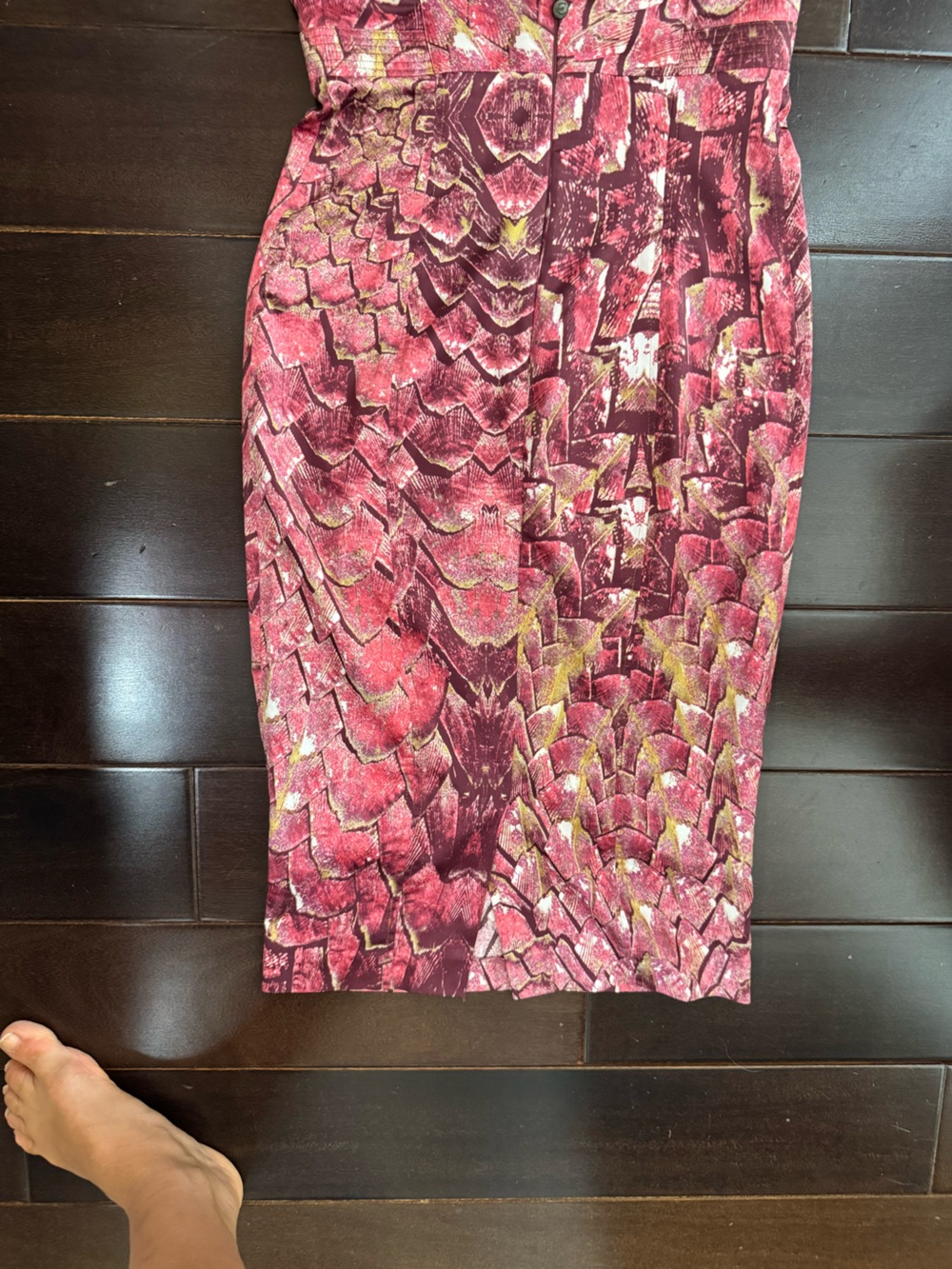 Just  Cavalli Pink and Gold Patterned Sheath Dress - Picture 3 of 5